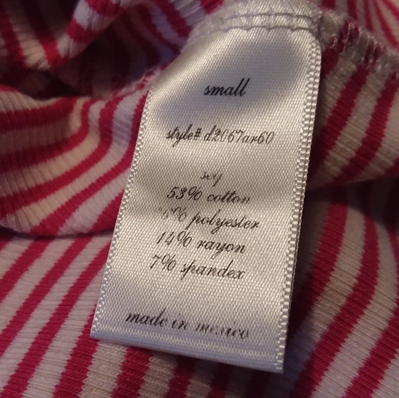 🎀 Alya Red and White Striped Dress - Picture 4 of 7